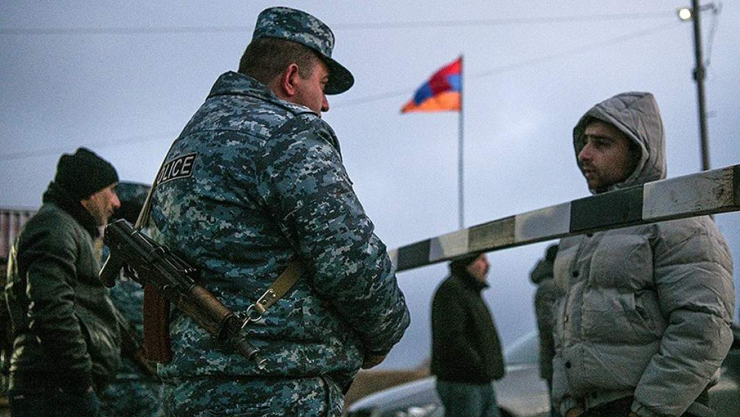 Граница Армении и Азербайджана в Лачинском коридоре