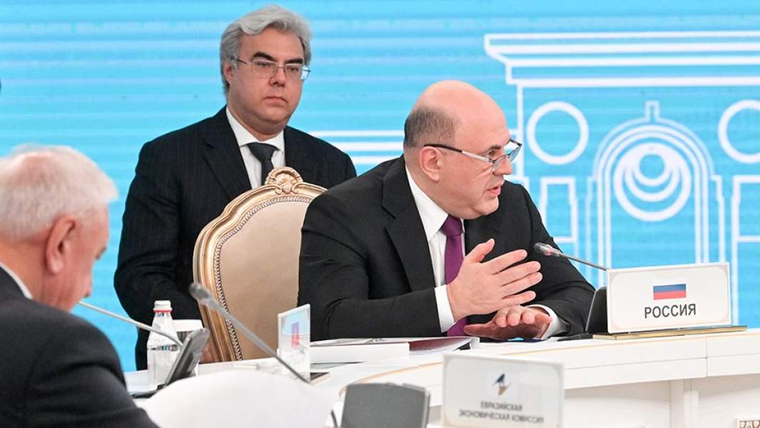 Михаил Мишустин во время заседания Евразийского межправительственного совета