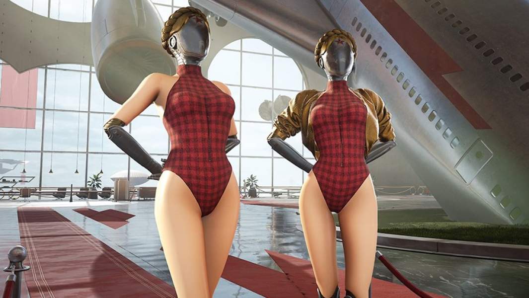 Модификация, изменяющая купальники близняшек на клетчатые