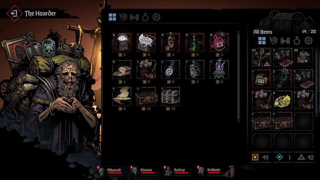 Скриншот из игры Darkest Dungeon 2