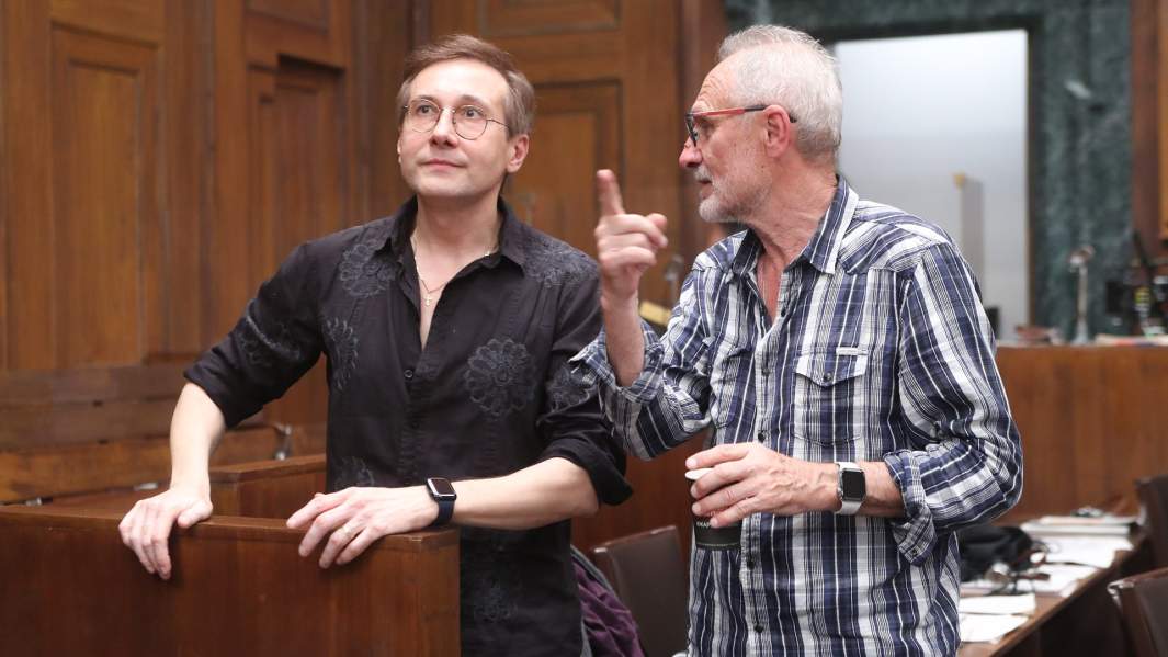 Режиссер Николай Лебедев во время съемок фильма «Нюрнберг»