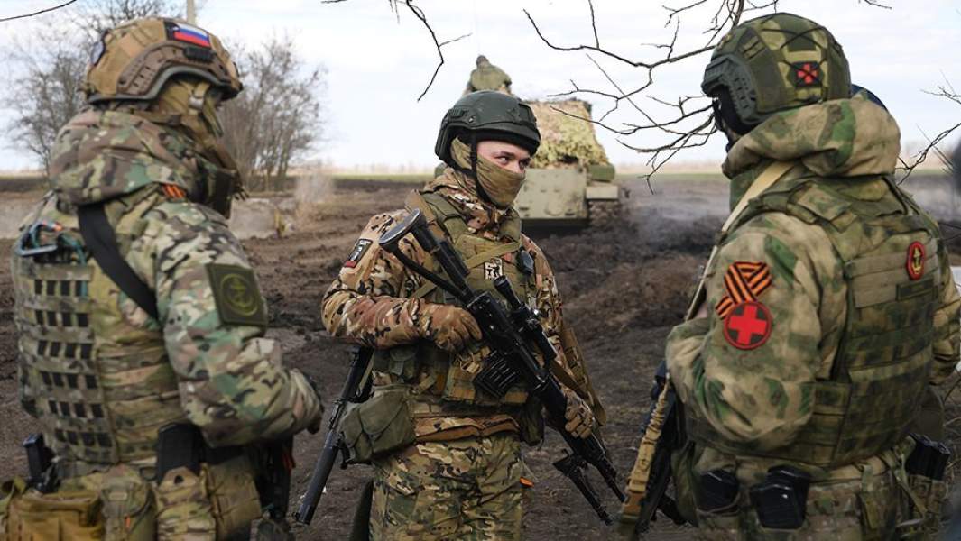 Морские пехотинцы Черноморского флота РФ на позициях в южном секторе спецоперации