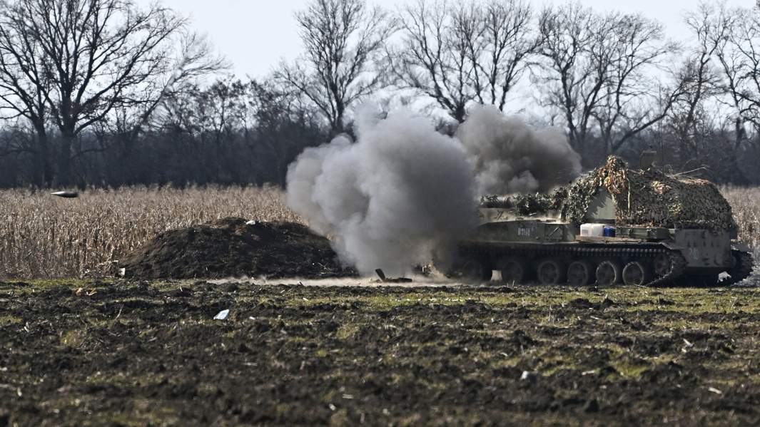 Работа самоходной артиллерийской установки