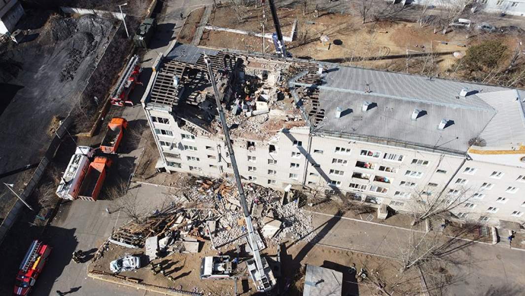 Последствия взрыва бытового газа в жилом доме в поселке Антипиха под Читой
