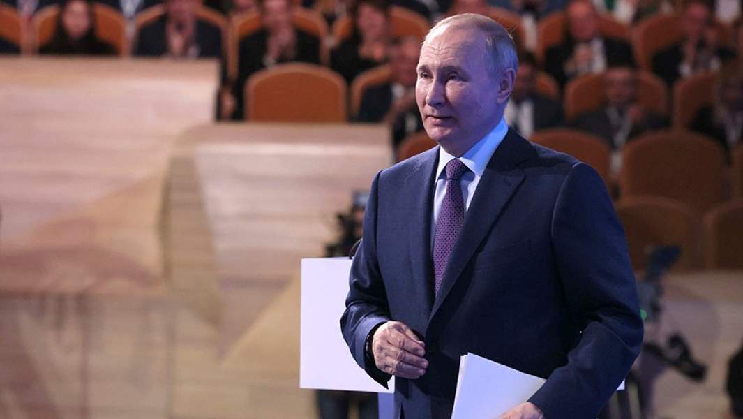 Президент РФ Владимир Путин на XVII съезде Российского союза промышленников и предпринимателей (РСПП) в Московском международном Доме музыки