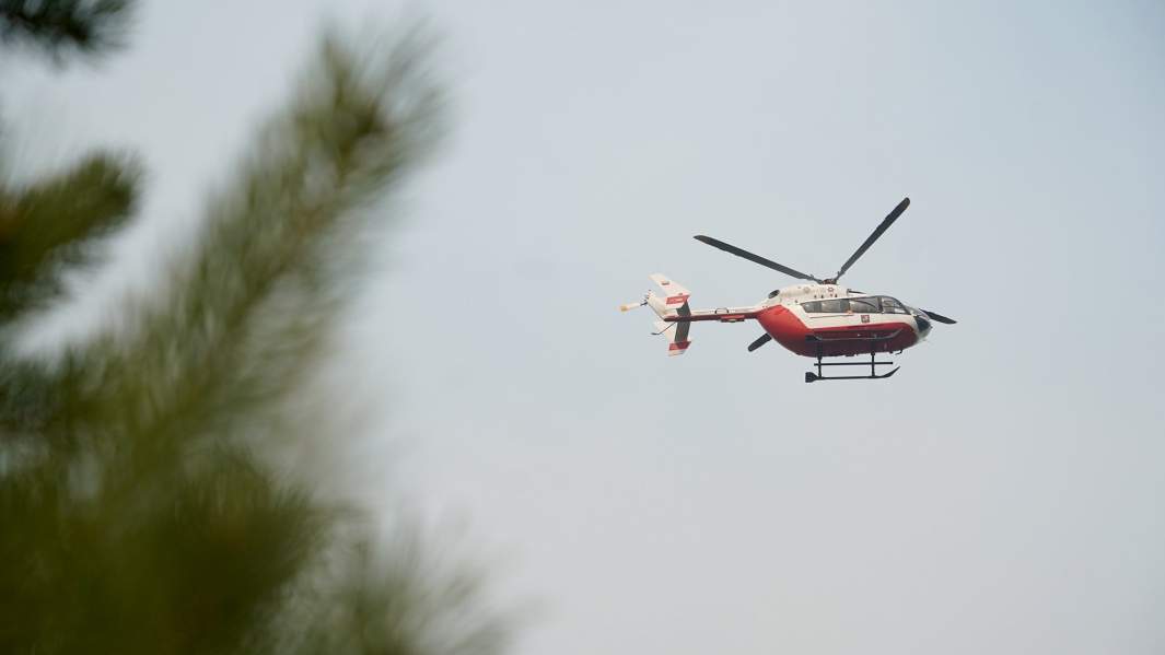 пожар вертолет