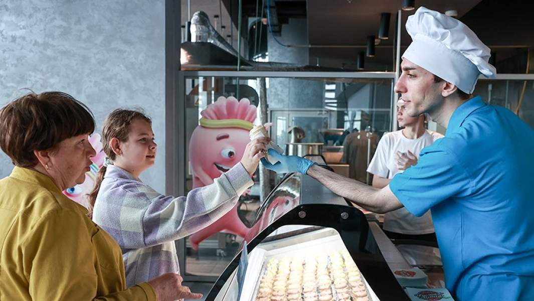 в музее мороженого