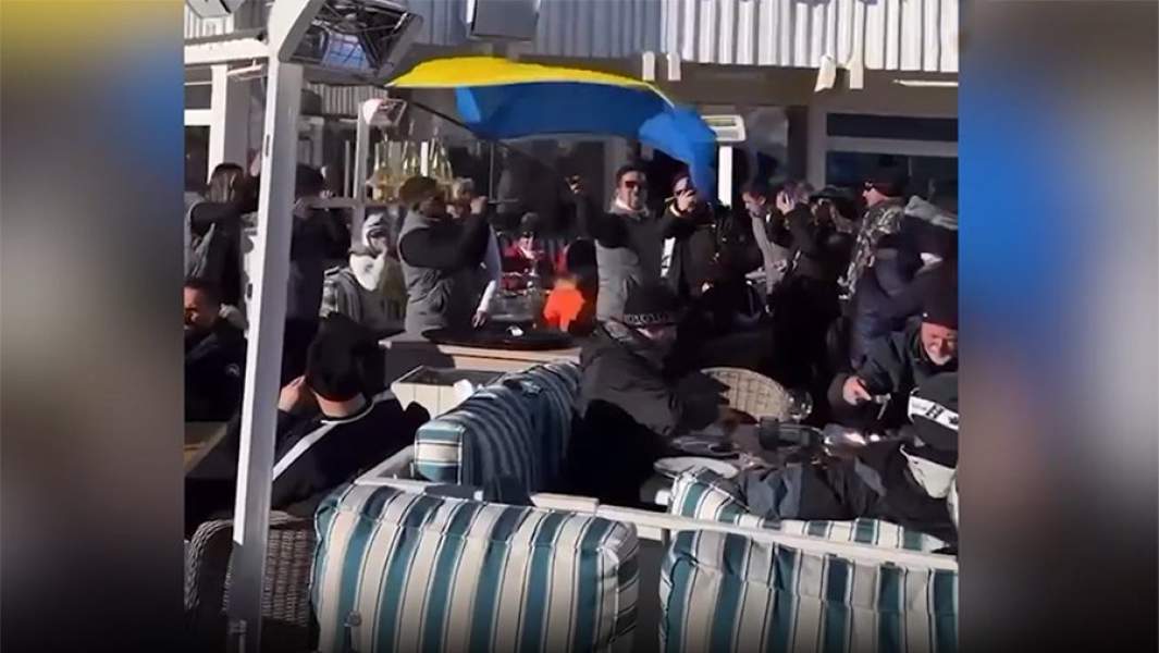 Одна из вечеринок участников так называемого «батальона Монако» в Куршевеле