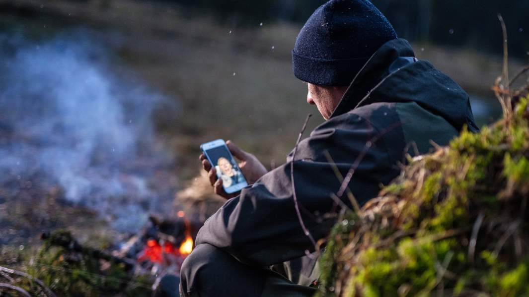 лес смартфон