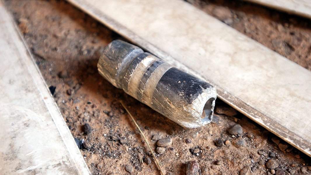 Алюминиевый корпус американской 30-миллиметровой пули с обедненным ураном