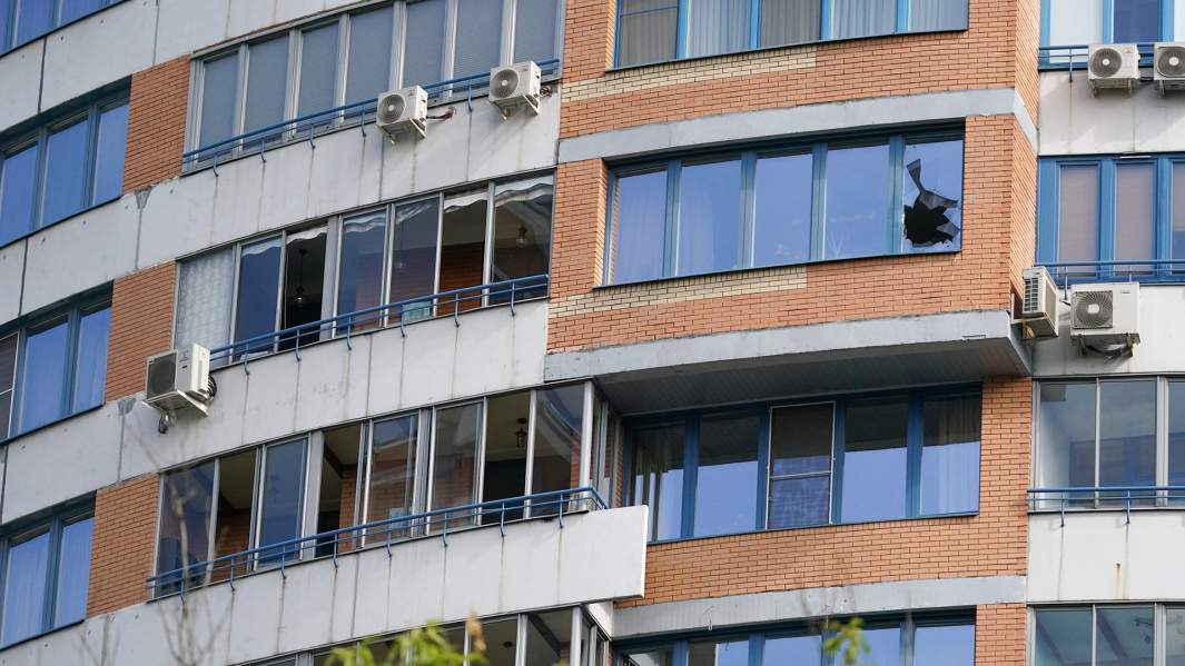 Последствия атаки БПЛА по жилому дому в Москве, 30 мая 2023 года