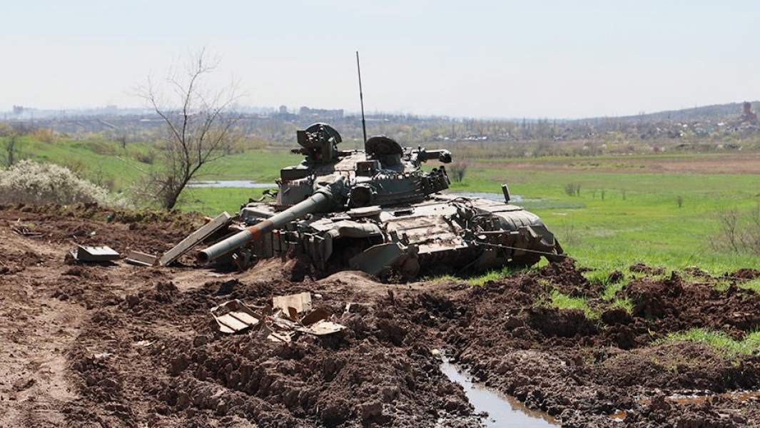 Разбитая украинская бронетехника