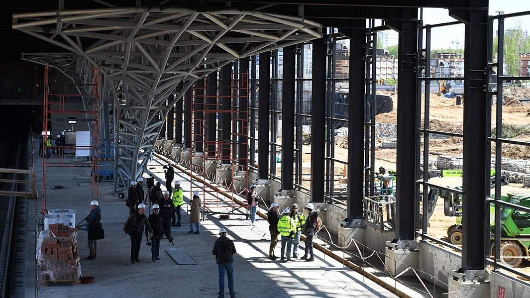 Строительство станции «Потапово» Сокольнической линии метро