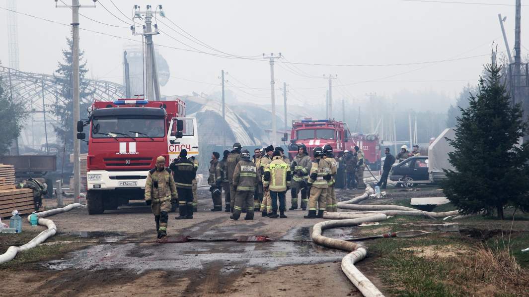  Пожар в Тюменской области у поселка Успенка