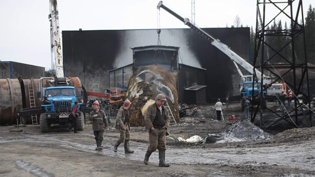 На территории шахты «Распадская»