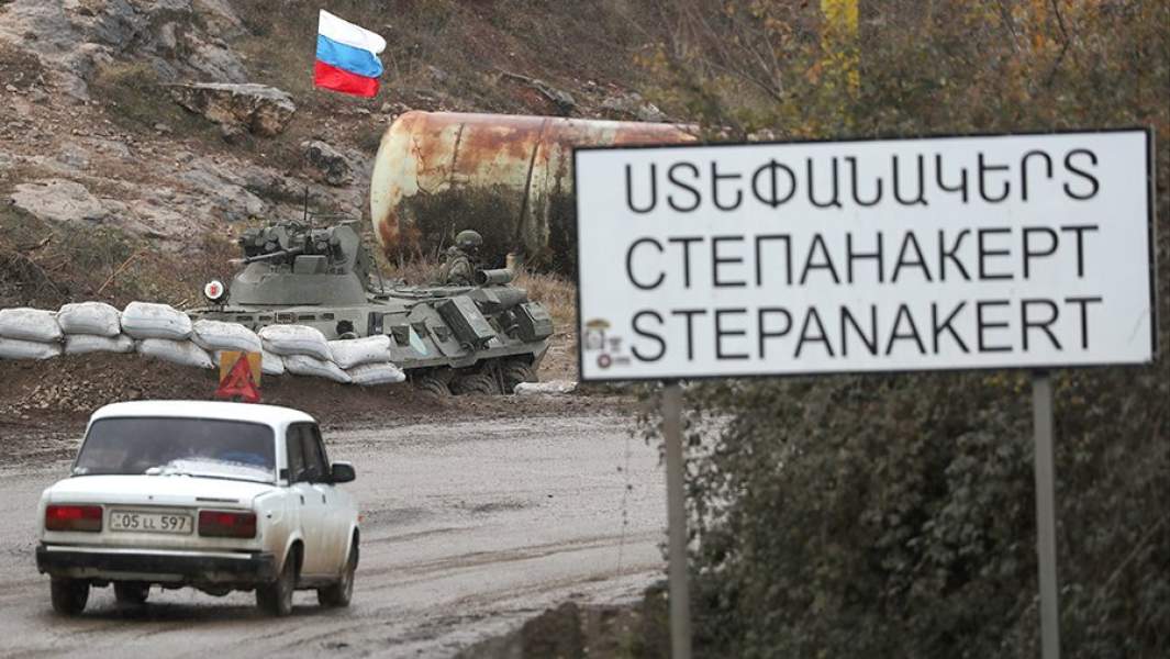 Контрольно-пропускной пункт российских миротворцев в Степанакерте