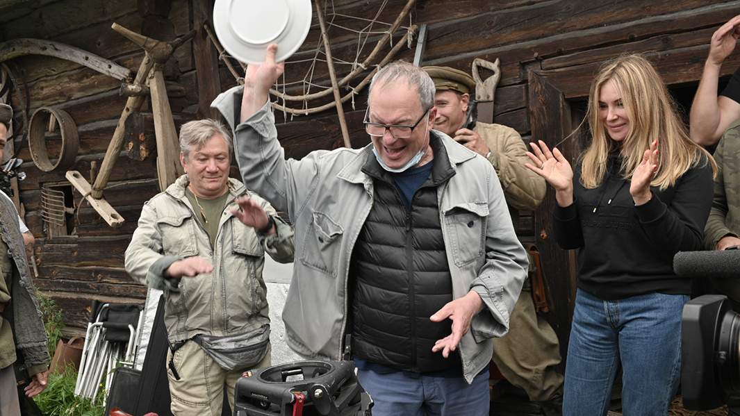 Съемочная группа на съемках фильма «Праведник»