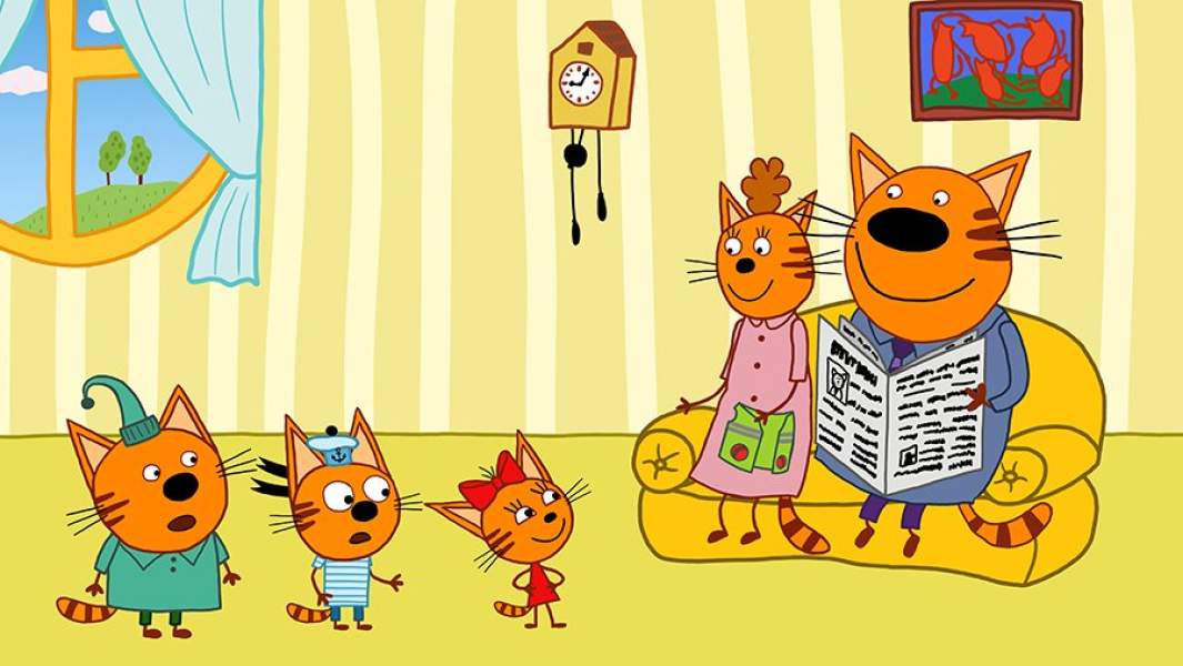 Кадр из мультфильма «Три кота»