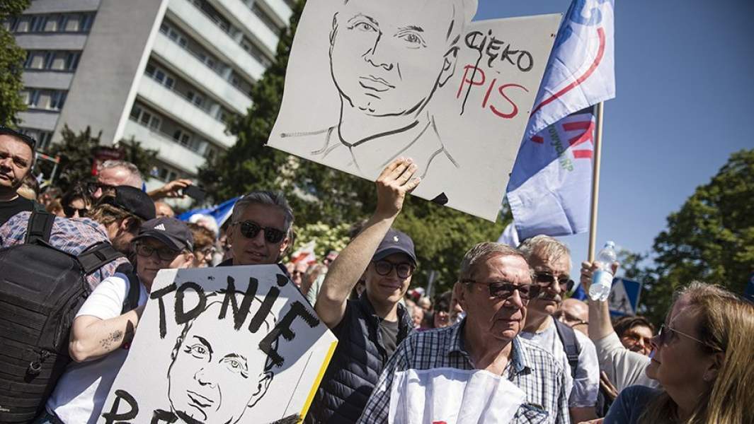 Антиправительственный марш в Варшаве. 4 июня 2023 года