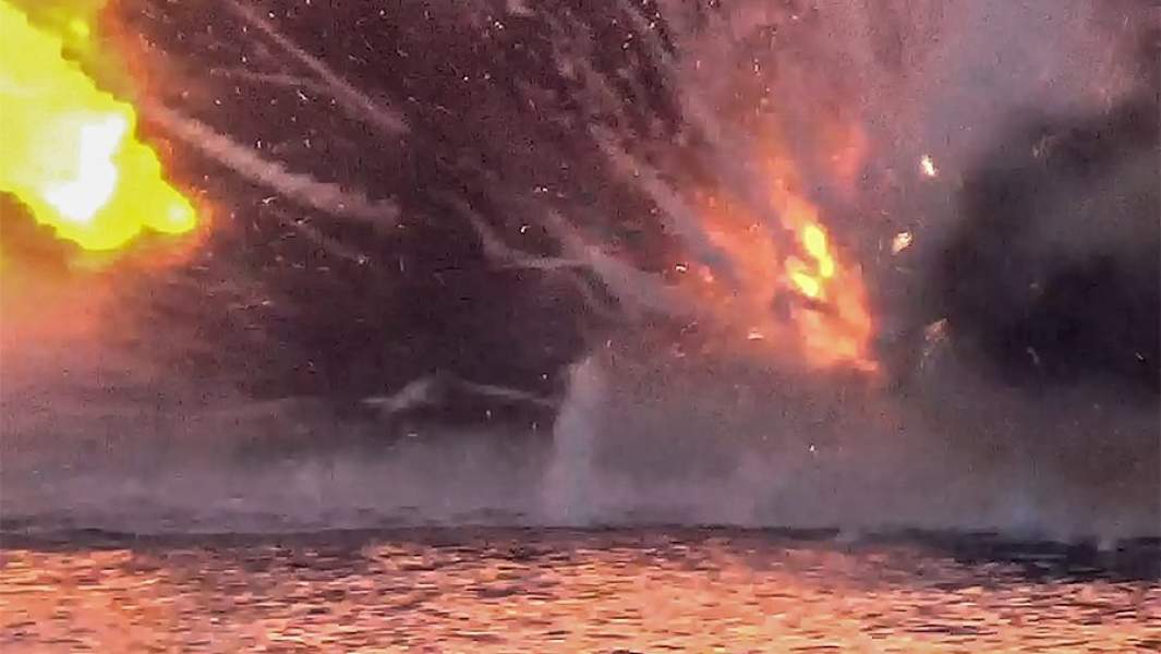 Уничтожение надводных беспилотников, атаковавших корабль «Иван Хурс»
