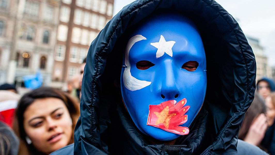 Çin Uygurlarına destek için Amsterdam'da eylem