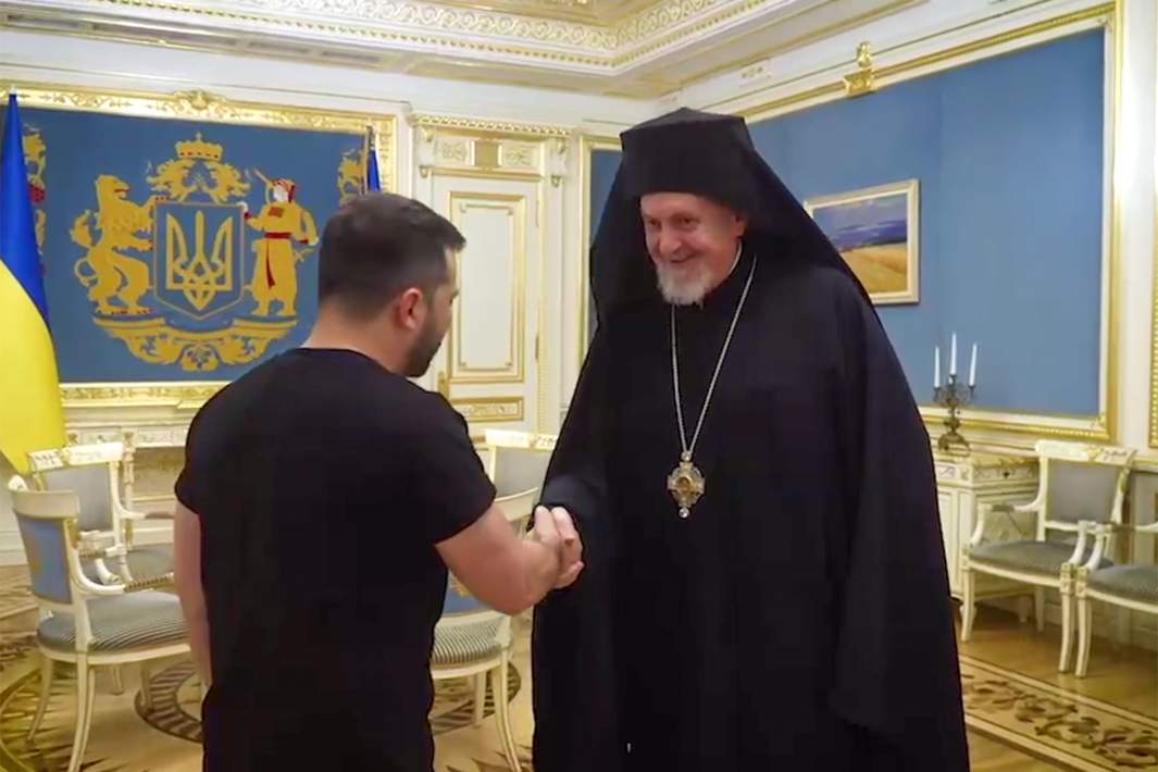 Встреча митрополита Халкедонского Эммануила и Владимира Зеленского, 10 августа 2023 года