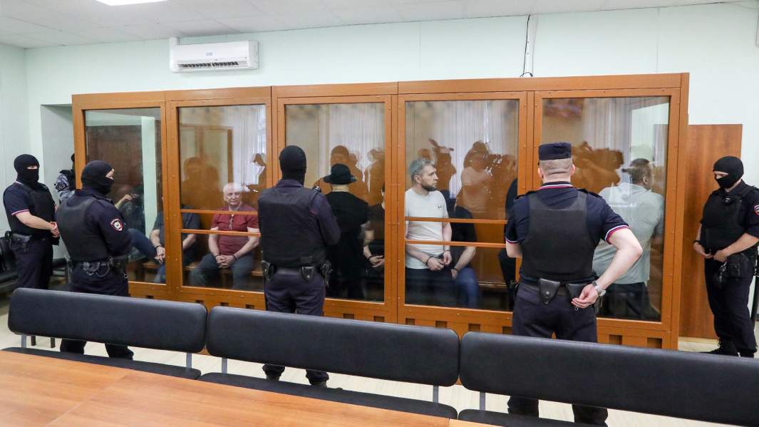 Оглашение приговора фигурантам дела «банды Гагиева» Вторым западным окружным военным судом