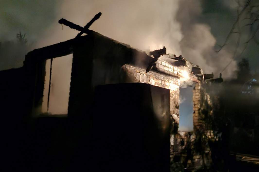 Сгоревший дом в Нижнем Новгороде