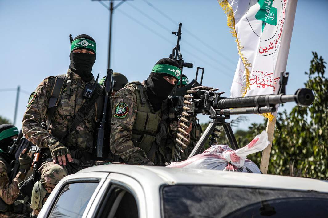 Боевики ХАМАС во время парада в секторе Газа недалеко от израильской границы. 2020 год
