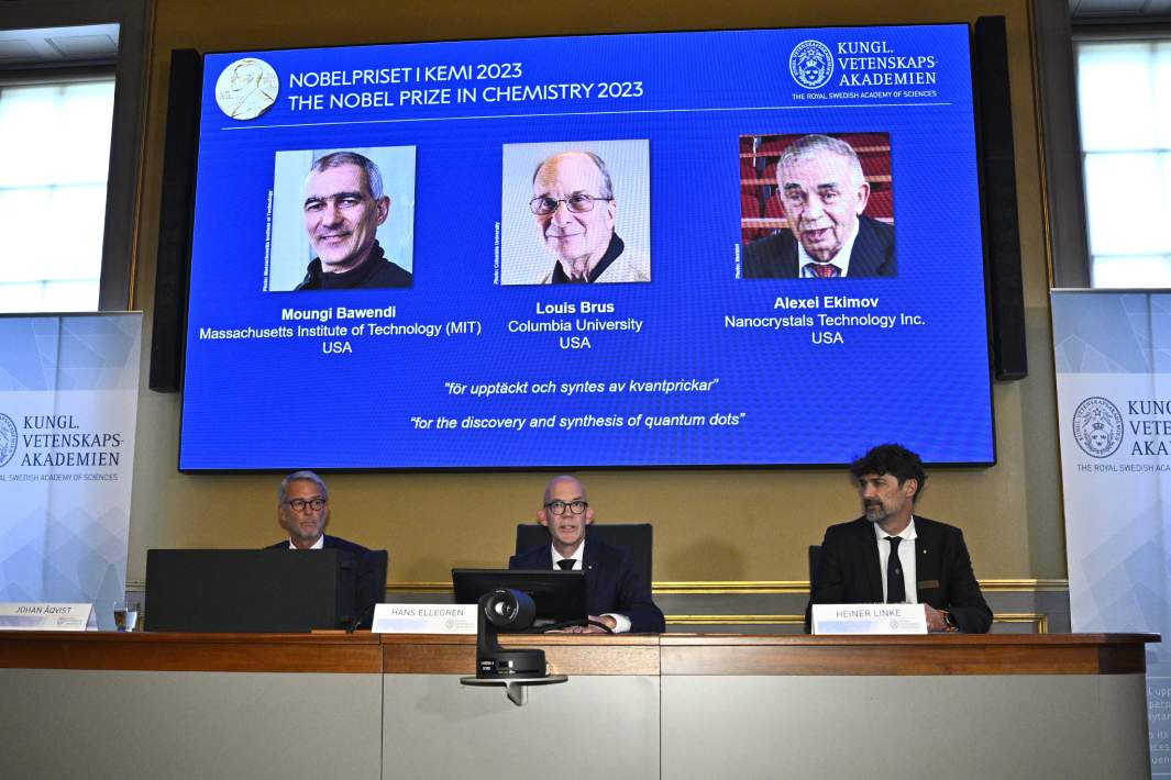 Объявление лауреатов Нобелевской премии по химии 2023 года