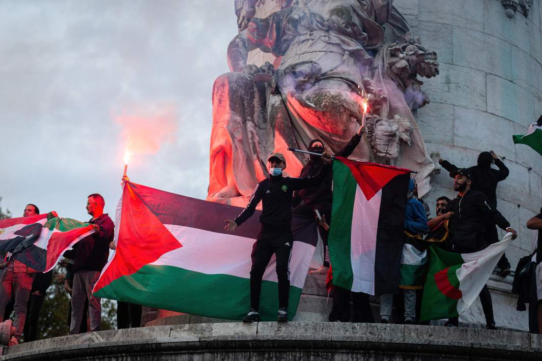 Протесты в поддержку палестинцев во Франции