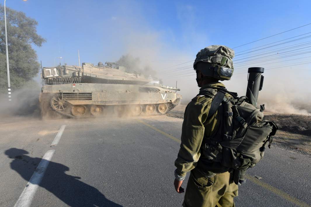 Подразделение израильской армии на границе с Газой