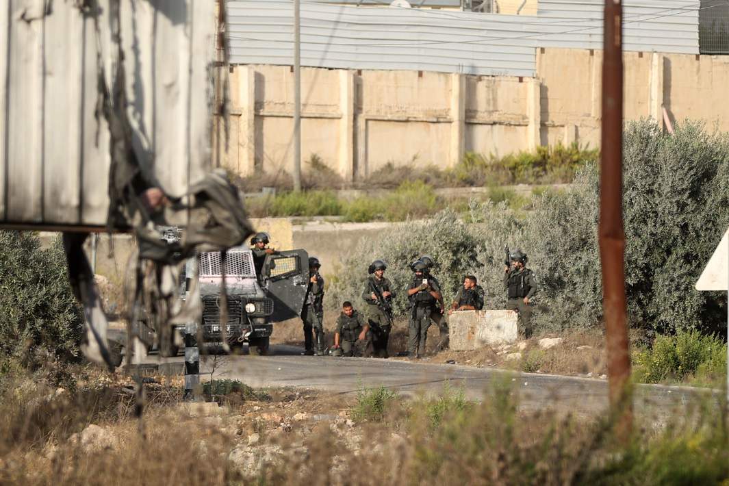 Столкновение израильских солдат с палестинцами
