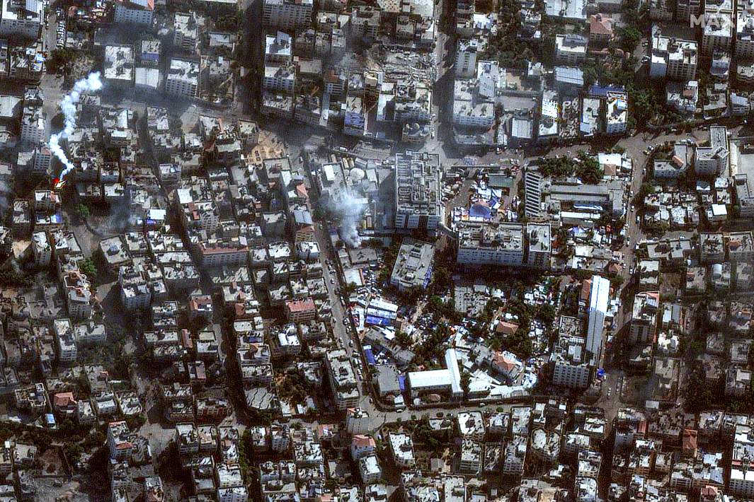 больница Аль-Шифа на спутниковом снимке