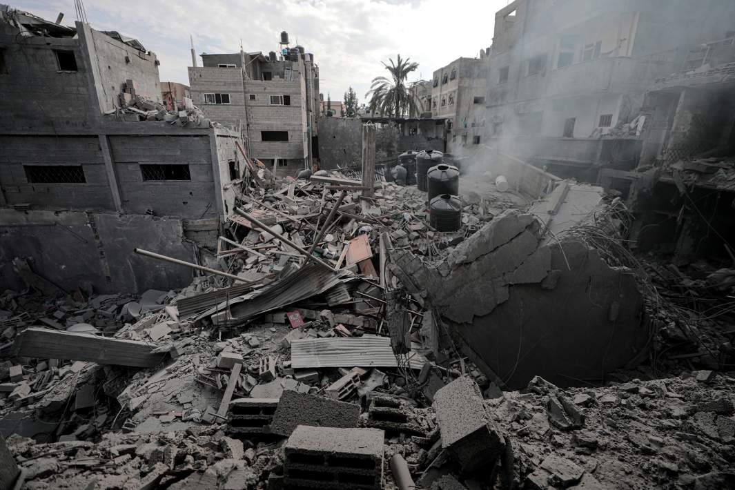Последствия обстрела города Газа