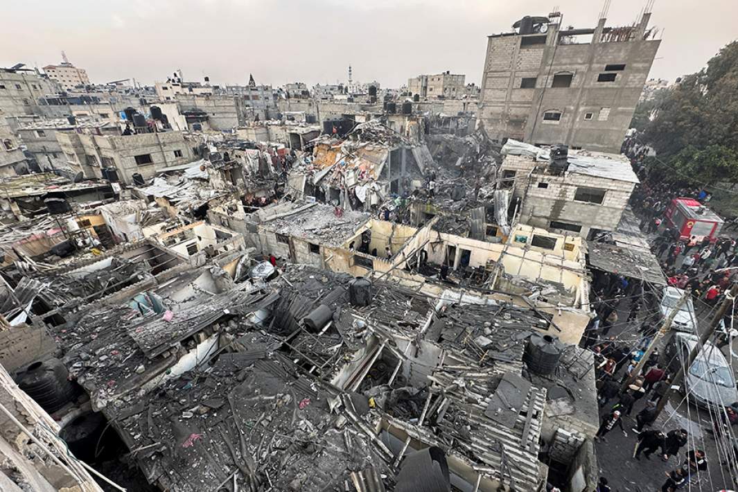 Жилые дома в Газе, уничтоженные в результате израильского авиаудара