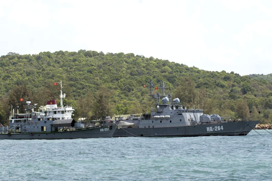 Корабли ВМС Вьетнама на базе на острове Фукуок