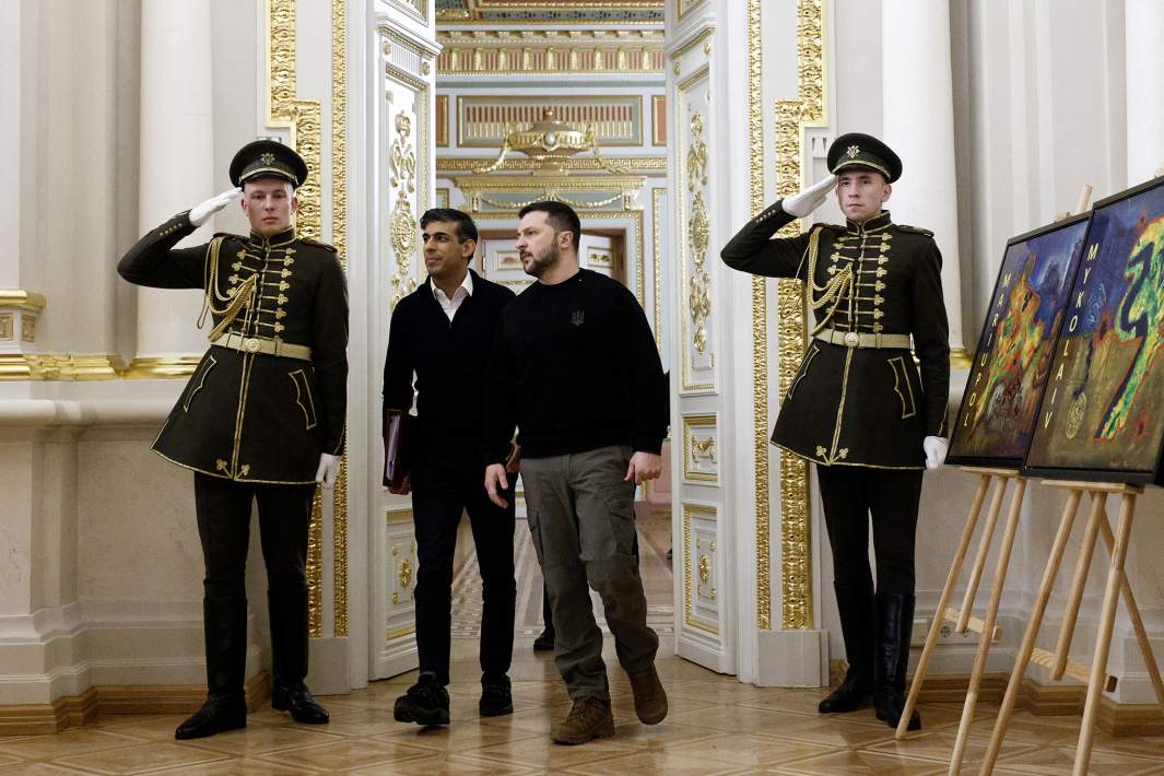Встреча президента Украины Владимира Зеленского с премьер-министром Великобритании Риши Сунаком в Киеве