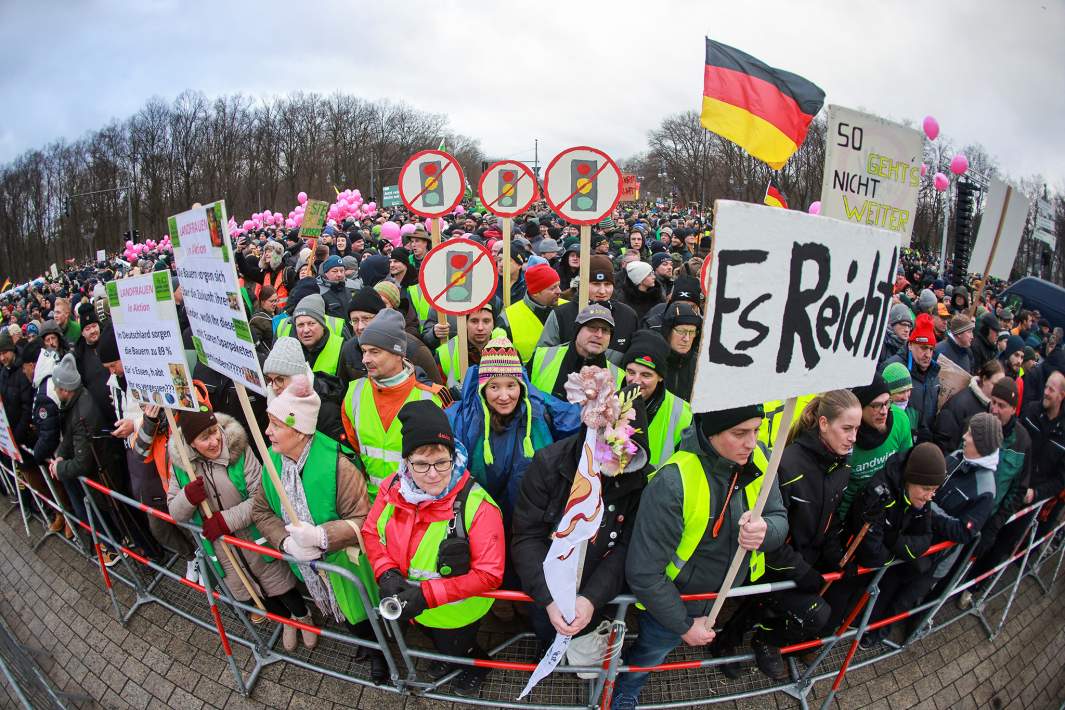 Забастовка фермеров в Берлине, Германия