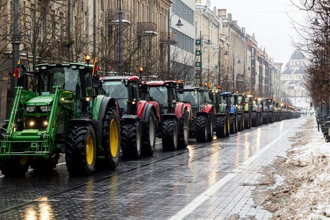 Забастовка фермеров в Вильнюсе