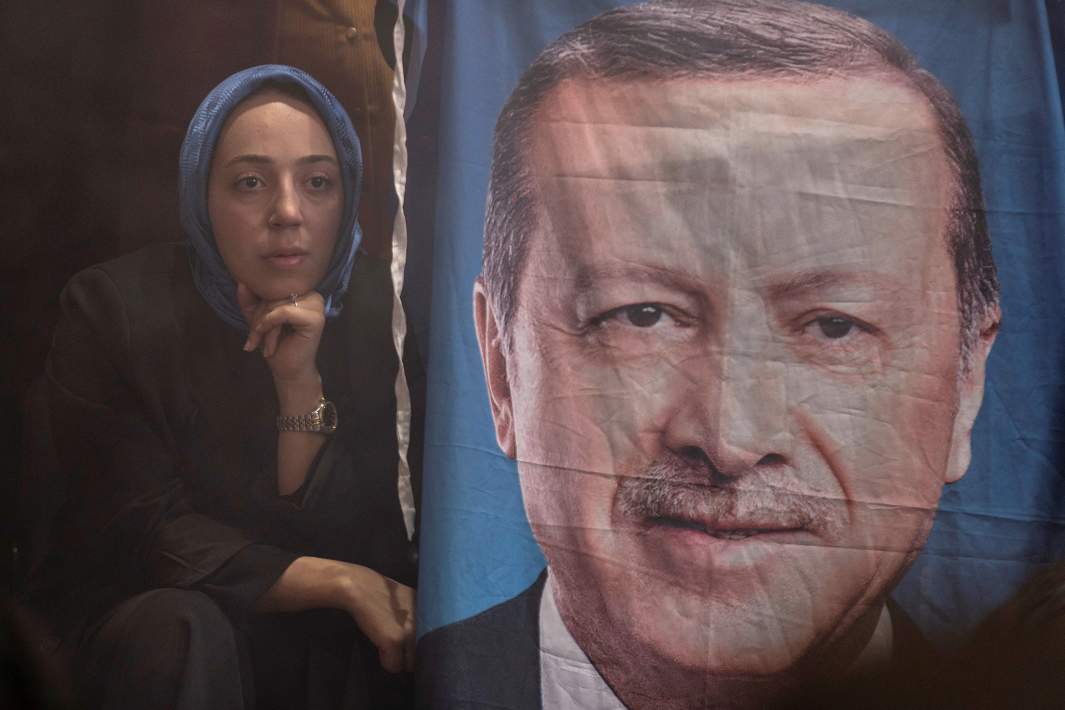 Портрет президента Турции Реджепа Тайипа Эрдогана