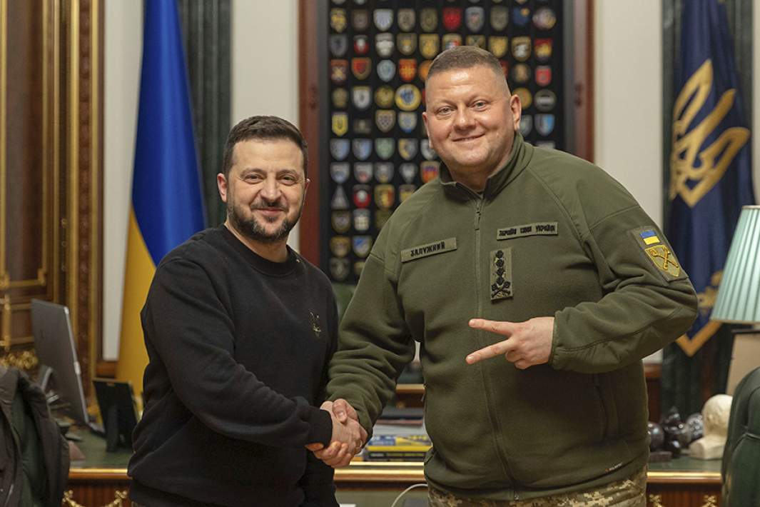 Президент Украины Владимир Зеленский и бывший главком ВСУ Валерий Залужный