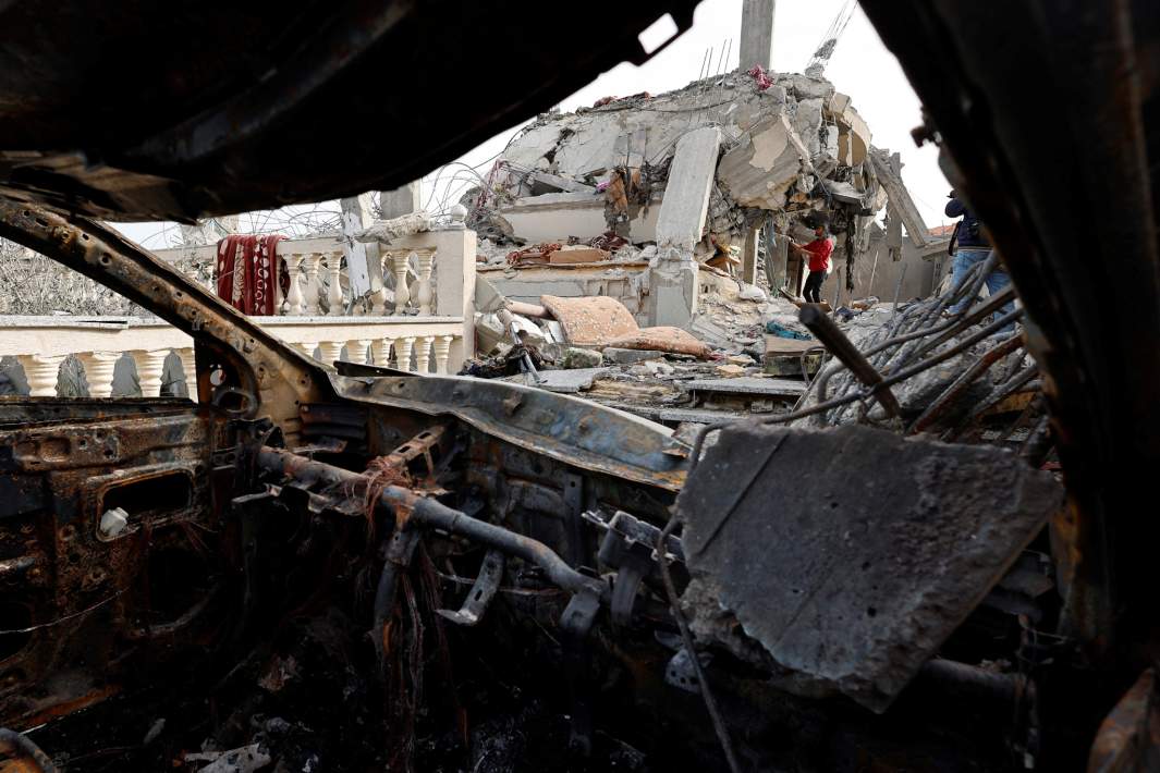Casa destruida en Rafah