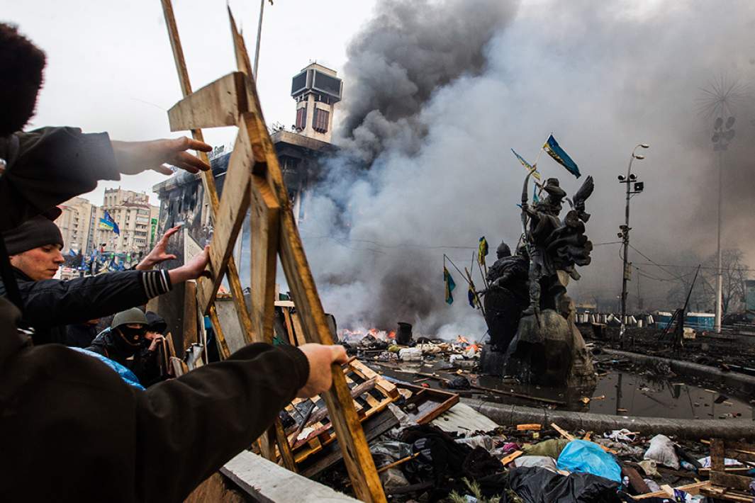 Disturbios en la Plaza de la Independencia en Kyiv