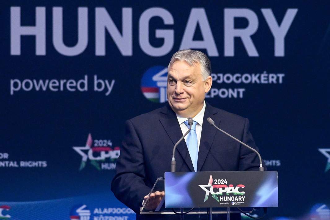 Виктор Орбан на конференции в Будапеште. 25 апреля 2024 года