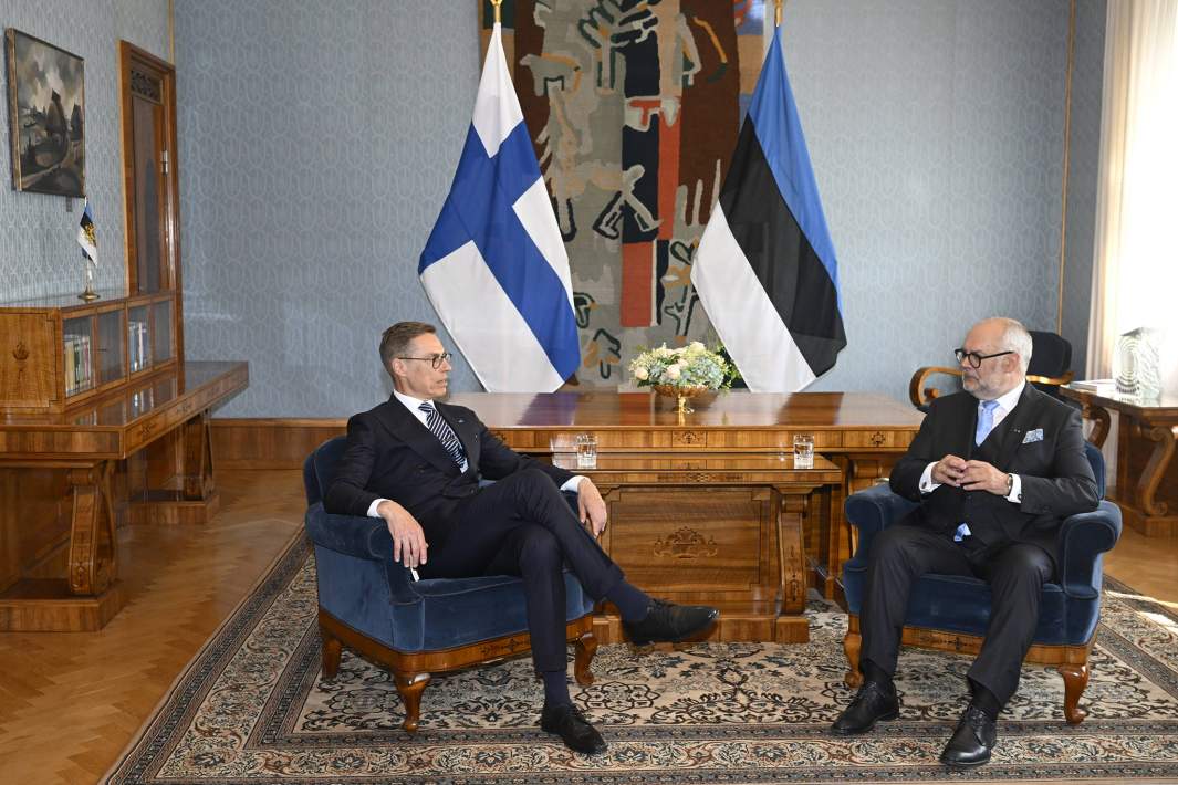 Переговоры президента Финляндии Александра Стубба и президента Эстонии Алара Кариса