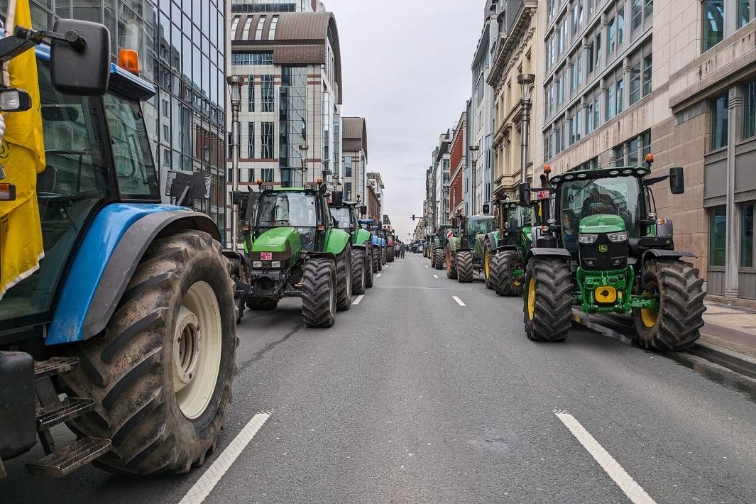 Протесты фермеров в Брюсселе