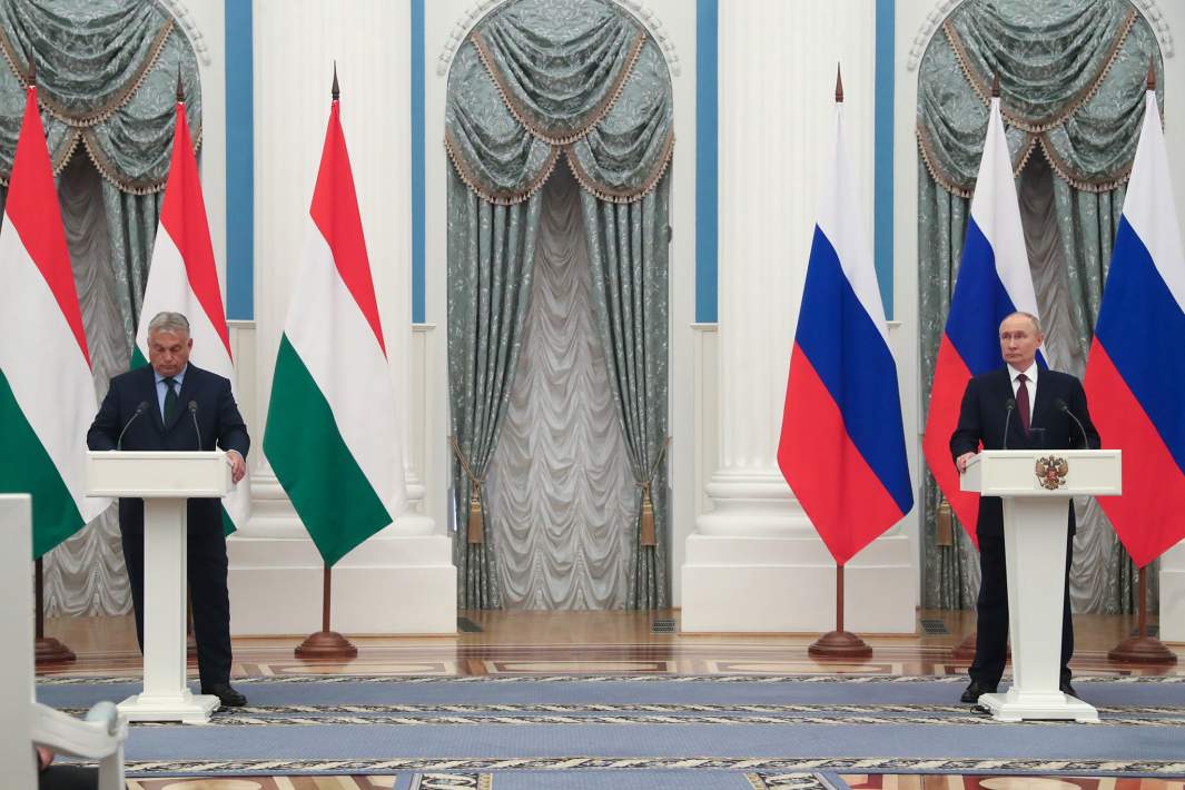 Президент РФ Владимир Путин и премьер-министр Венгрии Виктор Орбан