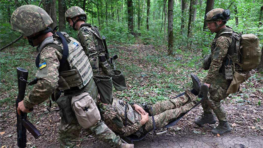 Раненный Украинский солдат