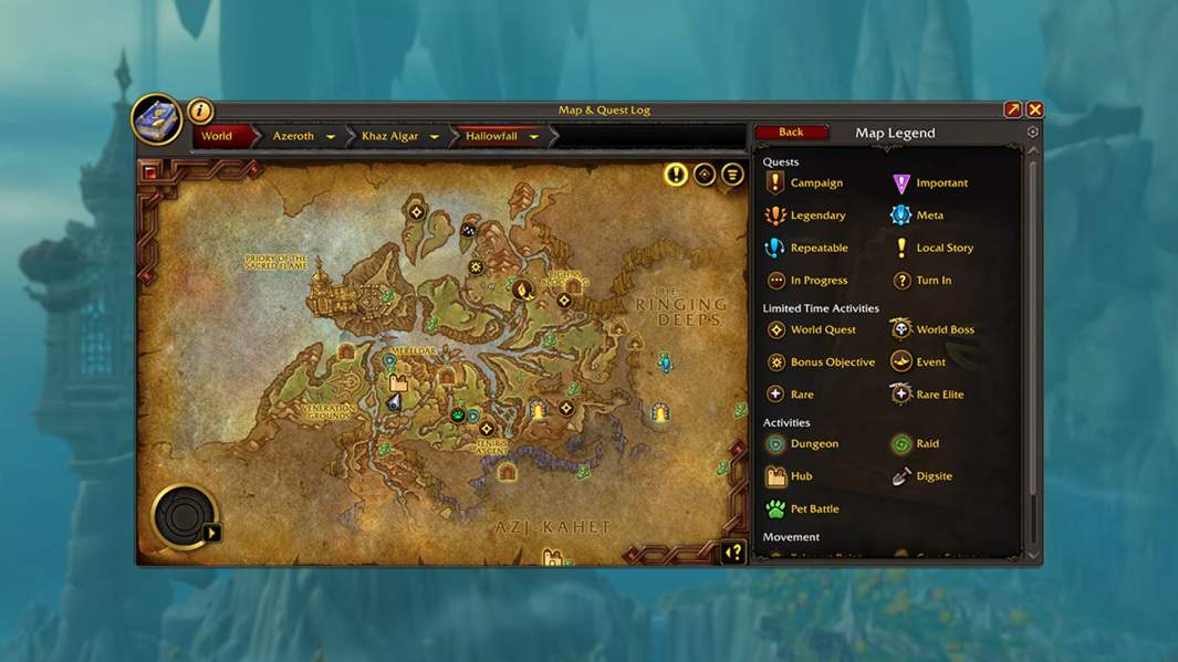 World of Warcraft: The War Within oyunundan ekran görüntüsü